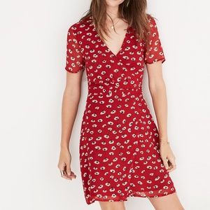 Madewell Wrap-Front Mini Dress in Seattle Floral